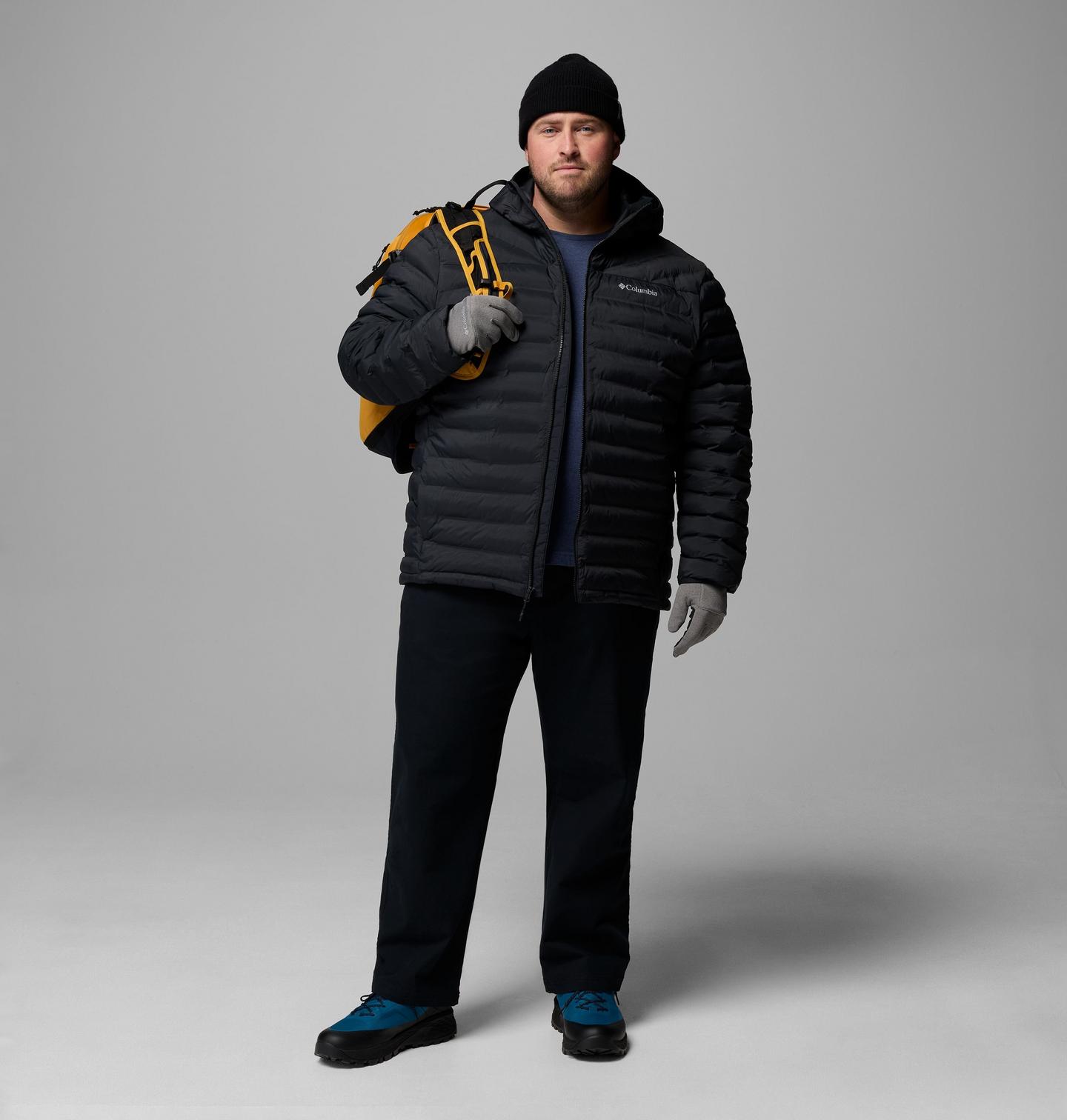 Мужская куртка Columbia Terwilliger Trail Heat Seal Hooded Jacket - Big, цвет: Чёрный — фото 2