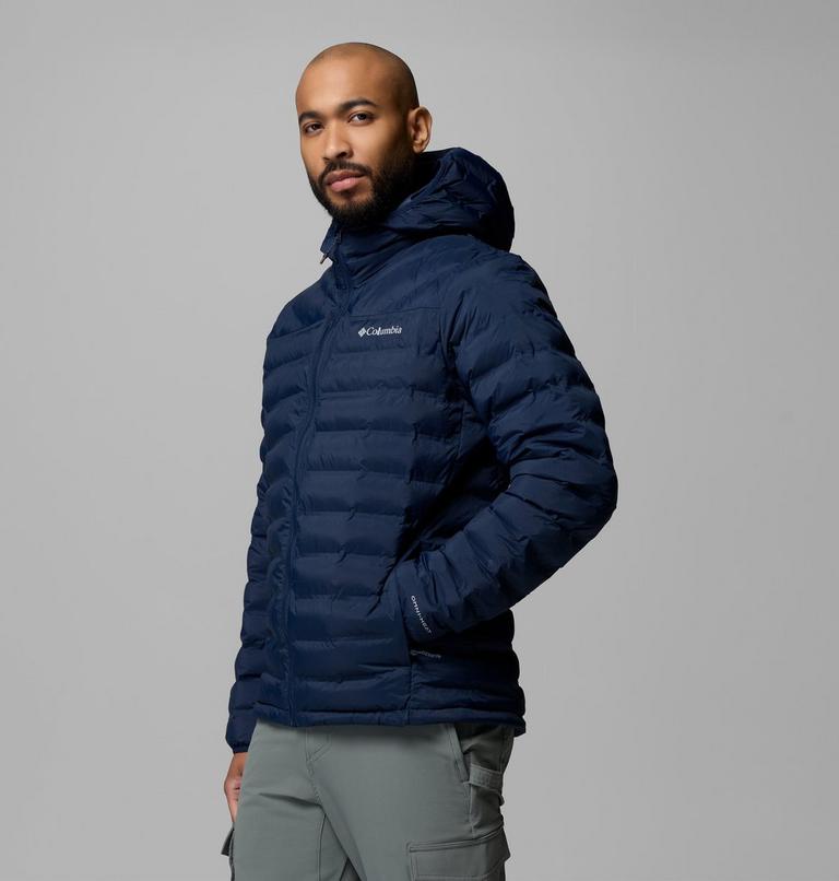 Men's Terwilliger Trail Hooded Insulated Jacket, Color: Collegiate Navy, image 4