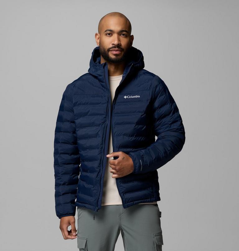 Men's Terwilliger Trail Hooded Insulated Jacket, Color: Collegiate Navy, image 5