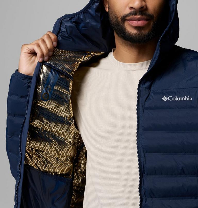 Men's Terwilliger Trail Hooded Insulated Jacket, Color: Collegiate Navy, image 6