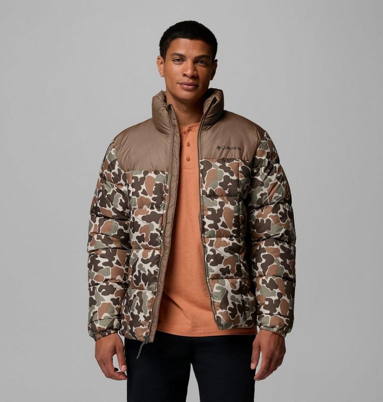Men's Puffect IV Printed Puffer Jacket, Color: Fossil Puzzle Camo, Otter Brown, image 5