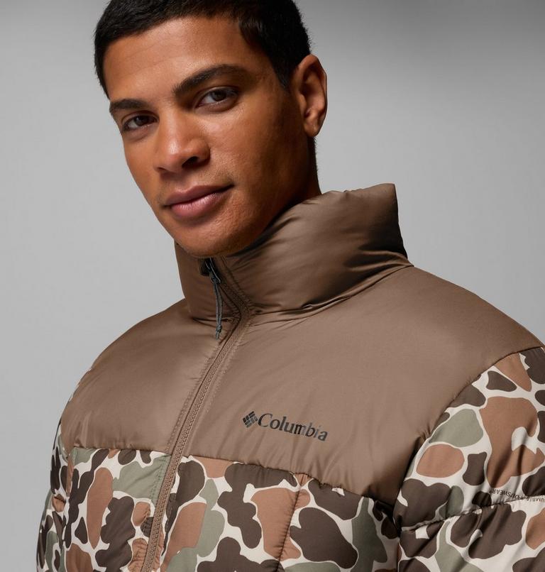 Men's Puffect IV Printed Puffer Jacket, Color: Fossil Puzzle Camo, Otter Brown, image 6