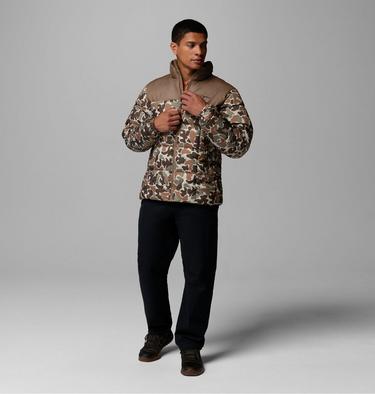 Men's Puffect IV Printed Puffer Jacket, Color: Fossil Puzzle Camo, Otter Brown, image 2