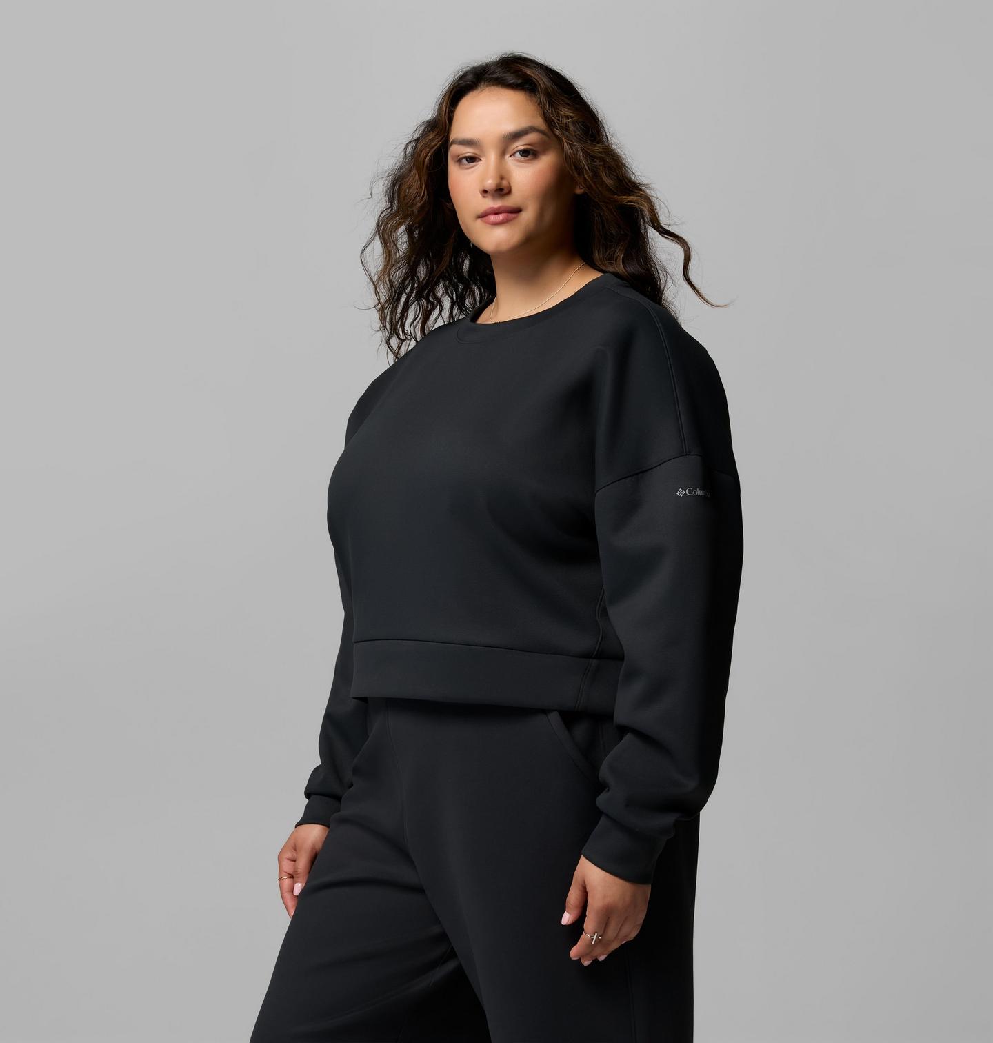 Женский свитшот Columbia Amazesweats Heavyweight Sweatshirt - Plus Size, цвет: Чёрный — фото 4