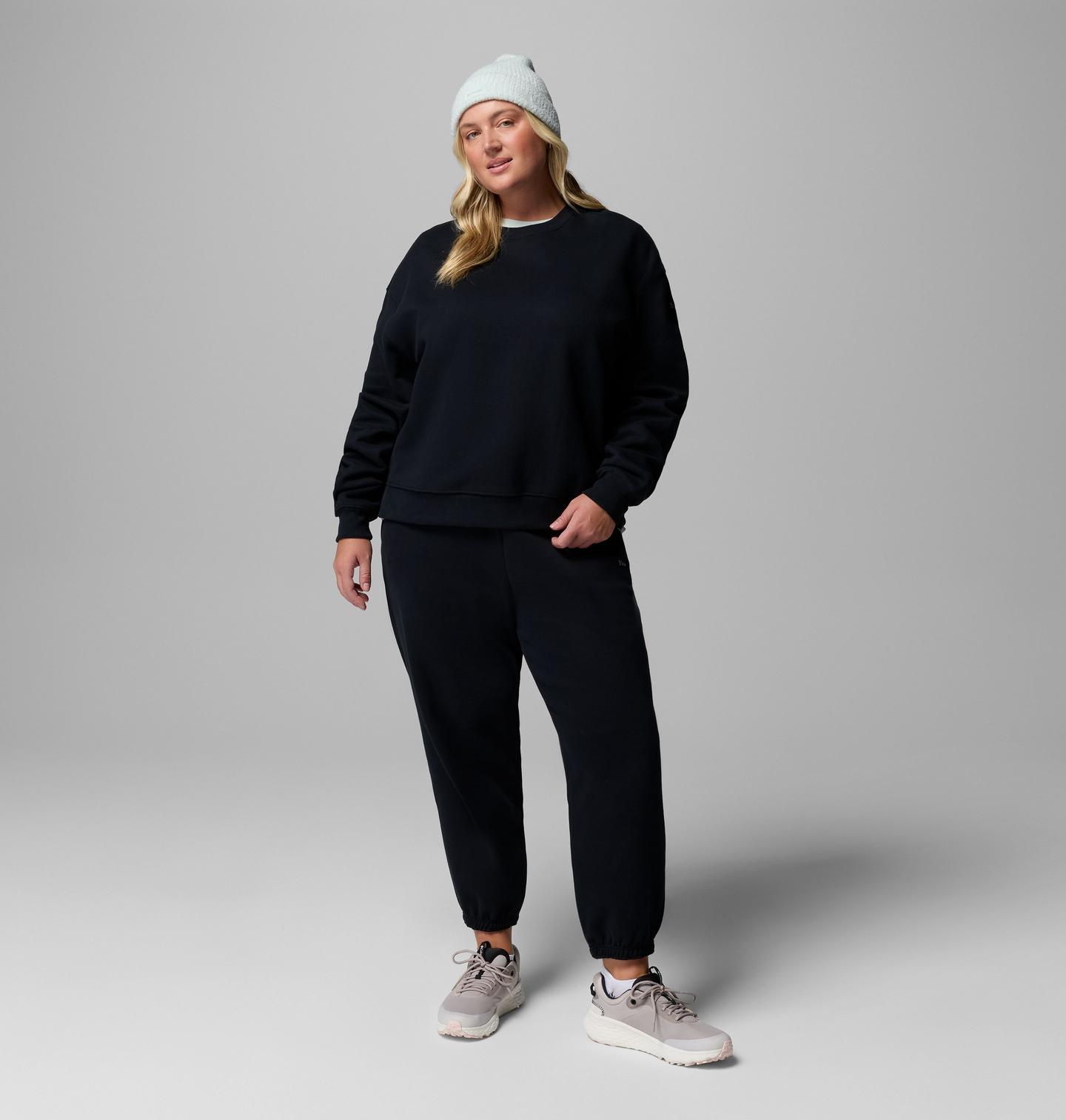 Женский свитшот Columbia Amber Glow Sweatshirt - Plus Size, цвет: Чёрный — фото 2