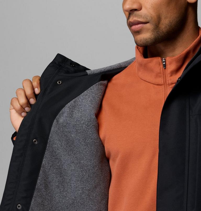 Men's Landroamer Waterproof Fleece Lined Jacket, Color: Black, image 6