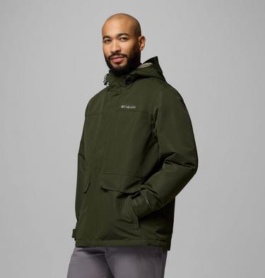 Men's Landroamer Fleece Lined Jacket, Color: Greenscape, Stone Green, image 4