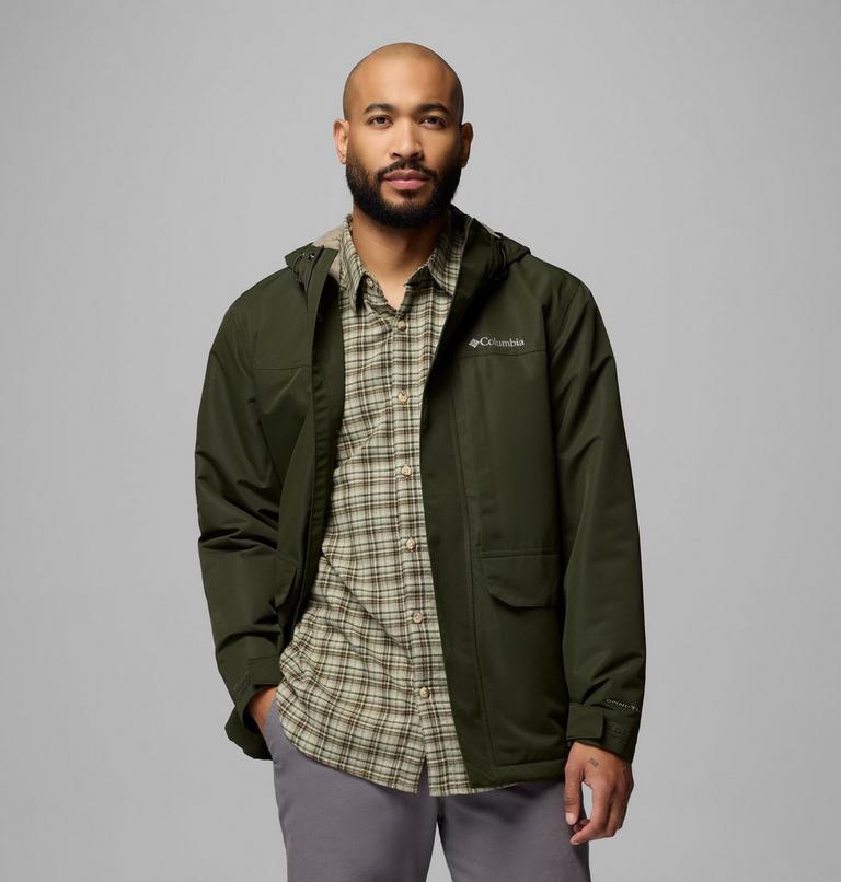 Men's Landroamer Waterproof Fleece Lined Jacket, Color: Greenscape, Stone Green, image 5