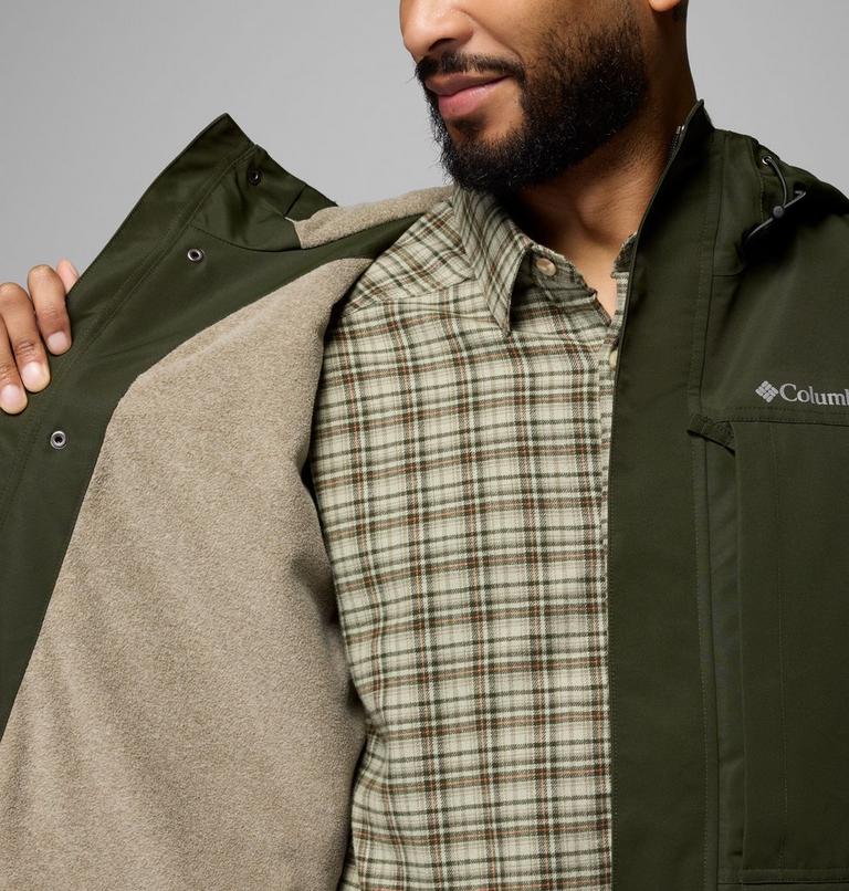 Men's Landroamer Waterproof Fleece Lined Jacket, Color: Greenscape, Stone Green, image 6