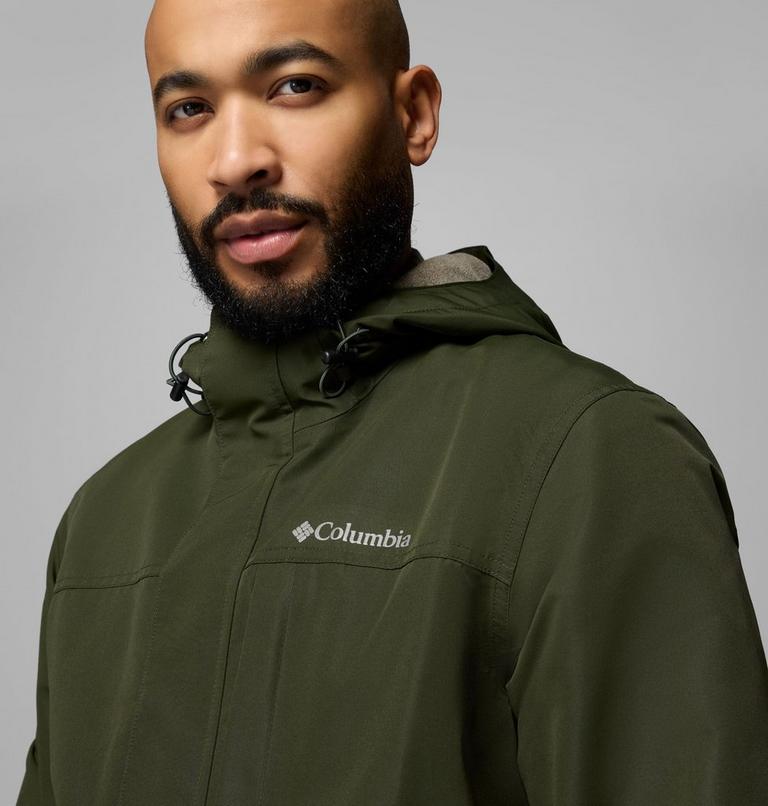 Men's Landroamer Waterproof Fleece Lined Jacket, Color: Greenscape, Stone Green, image 7