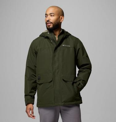 Men's Landroamer Fleece Lined Jacket, Color: Greenscape, Stone Green, image 1