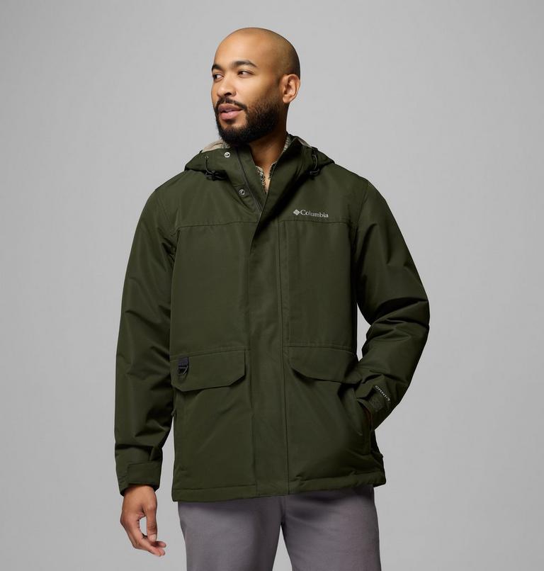 Men's Landroamer Waterproof Fleece Lined Jacket, Color: Greenscape, Stone Green, image 1