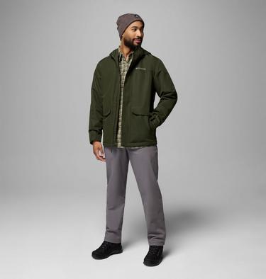 Men's Landroamer Fleece Lined Jacket, Color: Greenscape, Stone Green, image 2