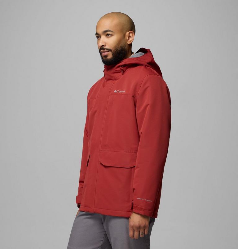 Men's Landroamer Waterproof Fleece Lined Jacket, Color: Red Oxide, Shark, image 4