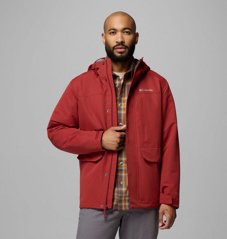 Men's Landroamer Waterproof Fleece Lined Jacket, Color: Red Oxide, Shark, image 5