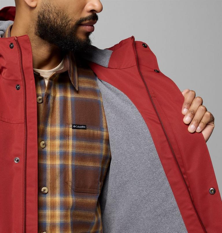 Men's Landroamer Waterproof Fleece Lined Jacket, Color: Red Oxide, Shark, image 6