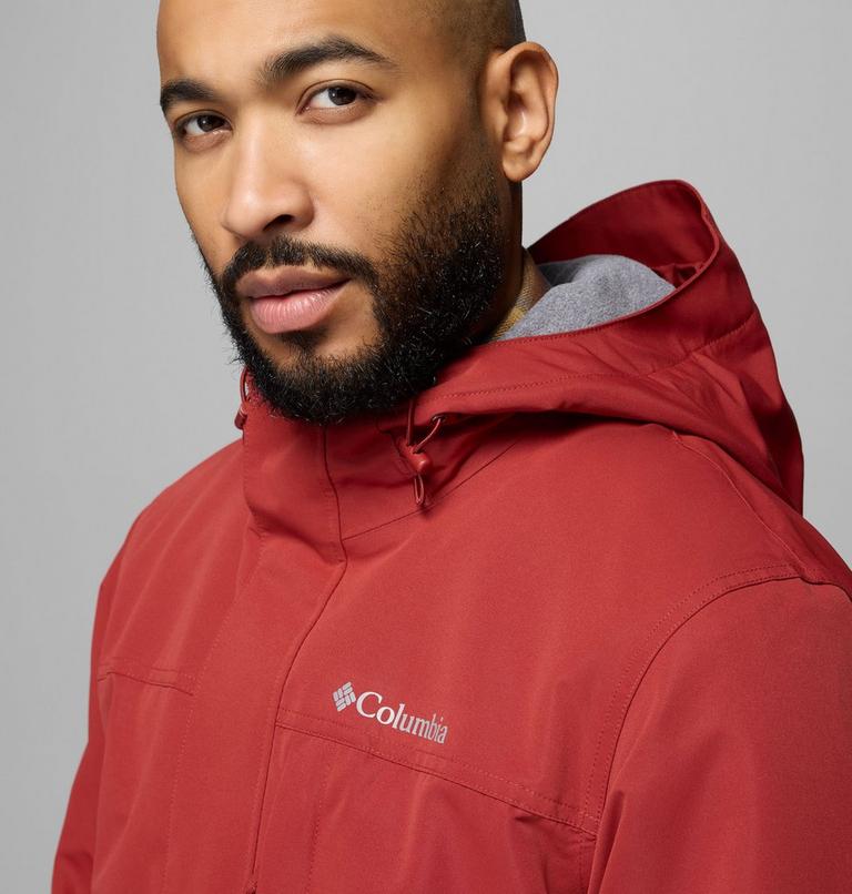 Men's Landroamer Waterproof Fleece Lined Jacket, Color: Red Oxide, Shark, image 7