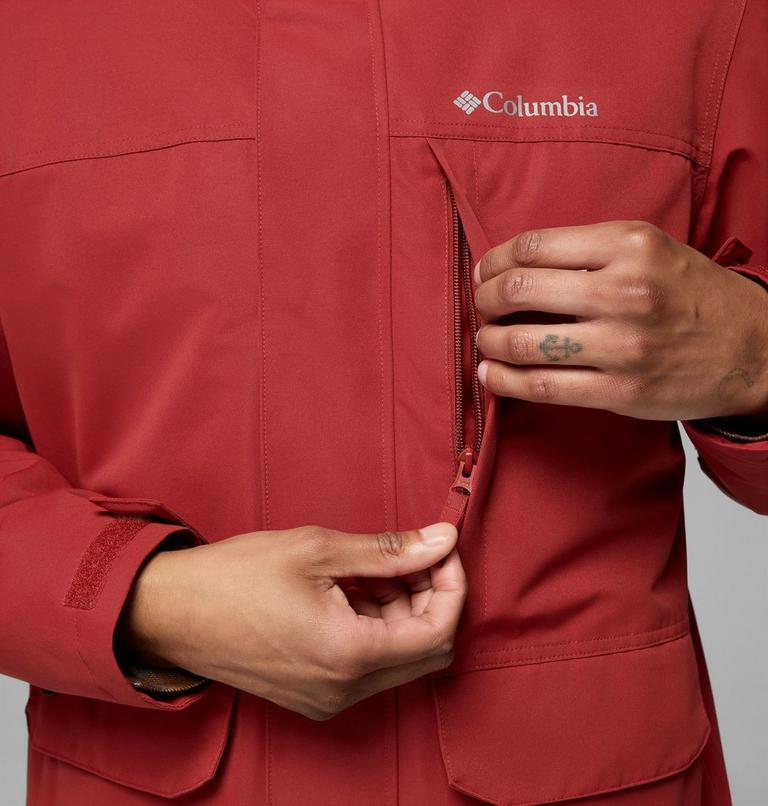 Men's Landroamer Waterproof Fleece Lined Jacket, Color: Red Oxide, Shark, image 8
