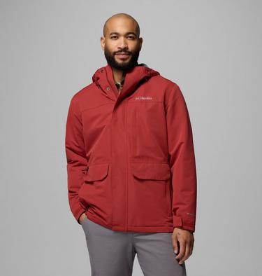Men's Landroamer Waterproof Fleece Lined Jacket, Color: Red Oxide, Shark, image 1