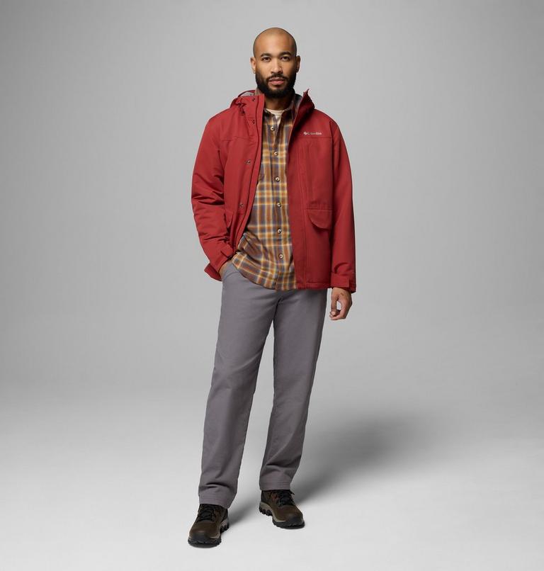 Men's Landroamer Waterproof Fleece Lined Jacket, Color: Red Oxide, Shark, image 2