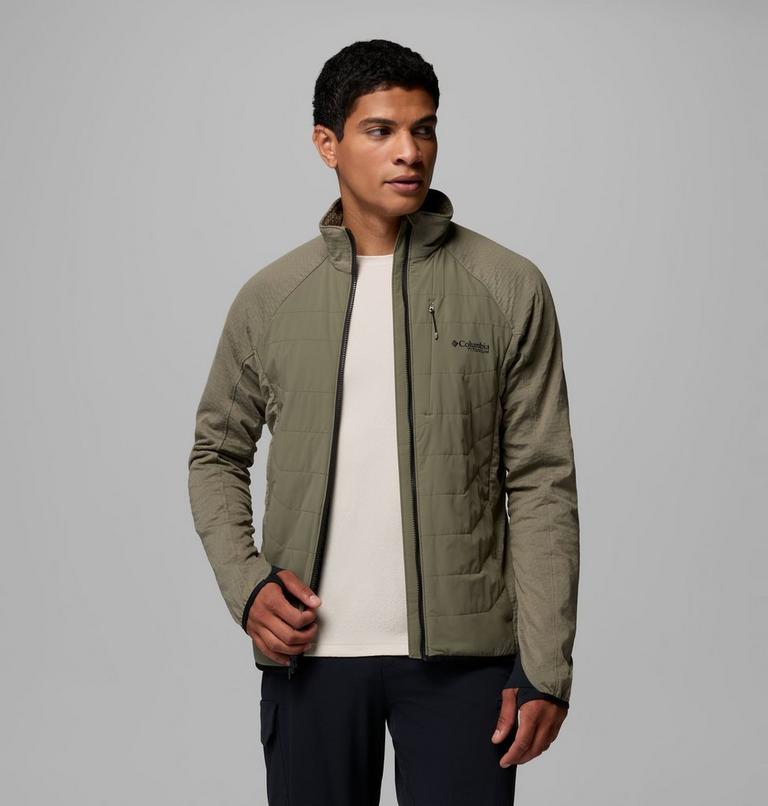 Men's Arctic Crest II Hybrid Fleece Jacket, Color: Stone Green, image 5