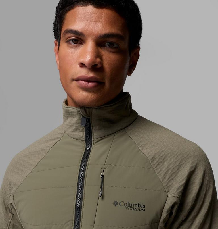Men's Arctic Crest II Hybrid Fleece Jacket, Color: Stone Green, image 7