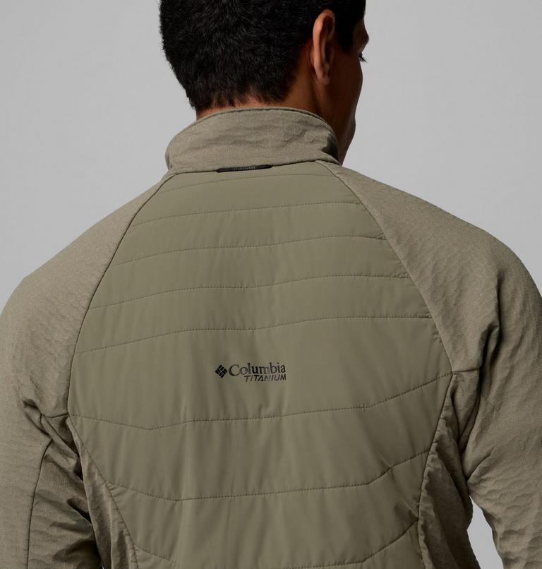 Men's Arctic Crest II Hybrid Fleece Jacket, Color: Stone Green, image 8