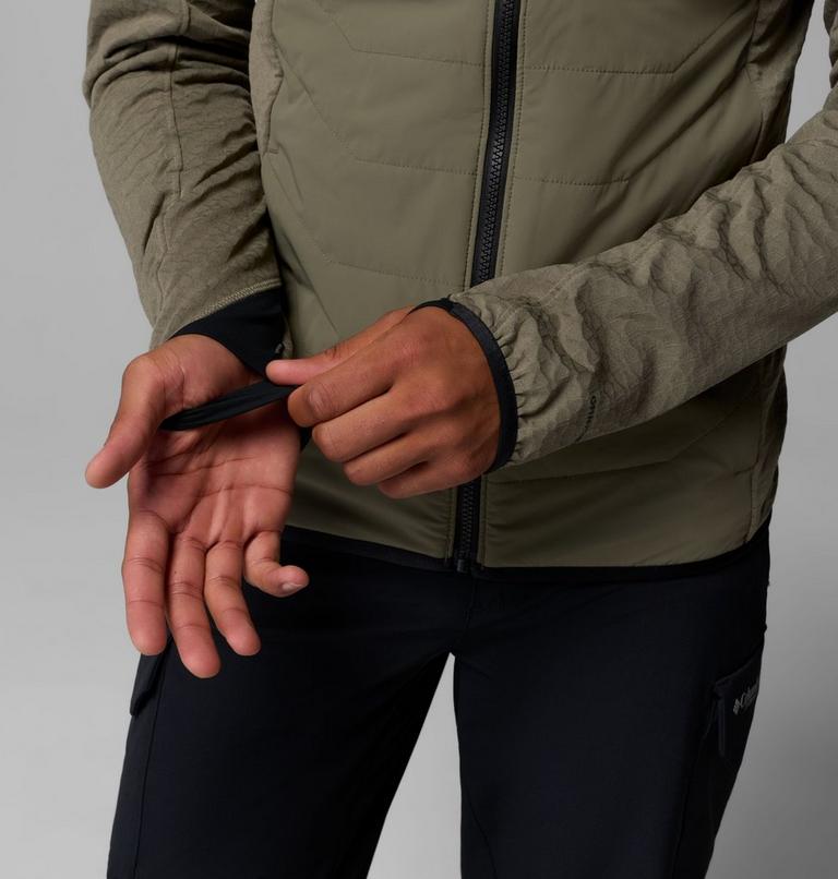 Men's Arctic Crest II Hybrid Fleece Jacket, Color: Stone Green, image 9