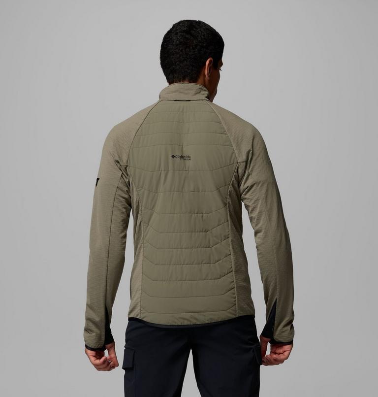 Men's Arctic Crest II Hybrid Fleece Jacket, Color: Stone Green, image 3