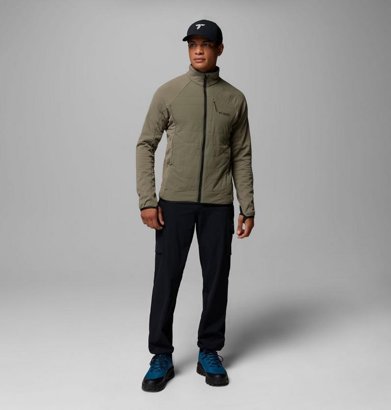 Men's Arctic Crest II Hybrid Fleece Jacket, Color: Stone Green, image 2