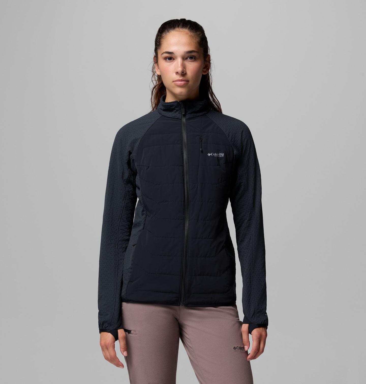 Женская куртка Columbia Arctic Crest II Hybrid Full Zip, цвет: Чёрный — фото 1