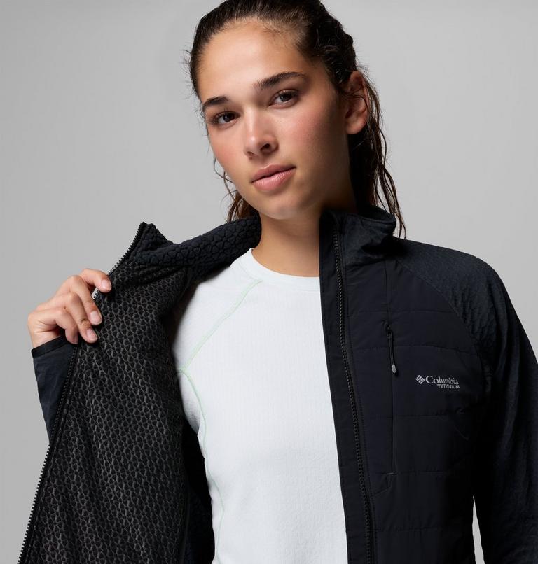 Women's Arctic Crest II Hybrid Fleece Jacket, Color: Black, image 6