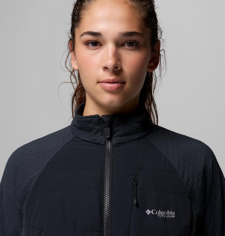 Women's Arctic Crest II Hybrid Fleece Jacket, Color: Black, image 7
