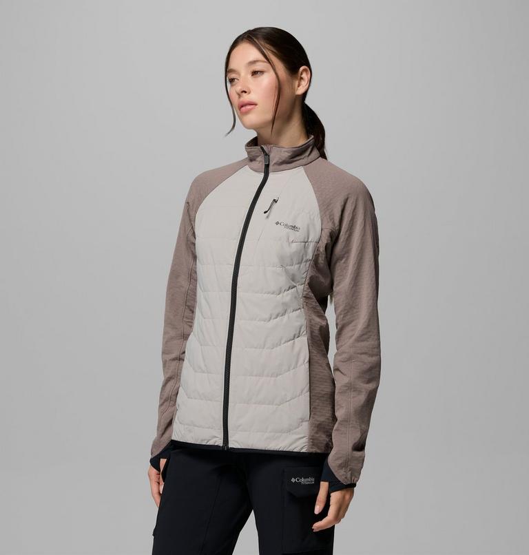 Women's Arctic Crest II Hybrid Fleece Jacket, Color: Flint Grey, Iron, image 4