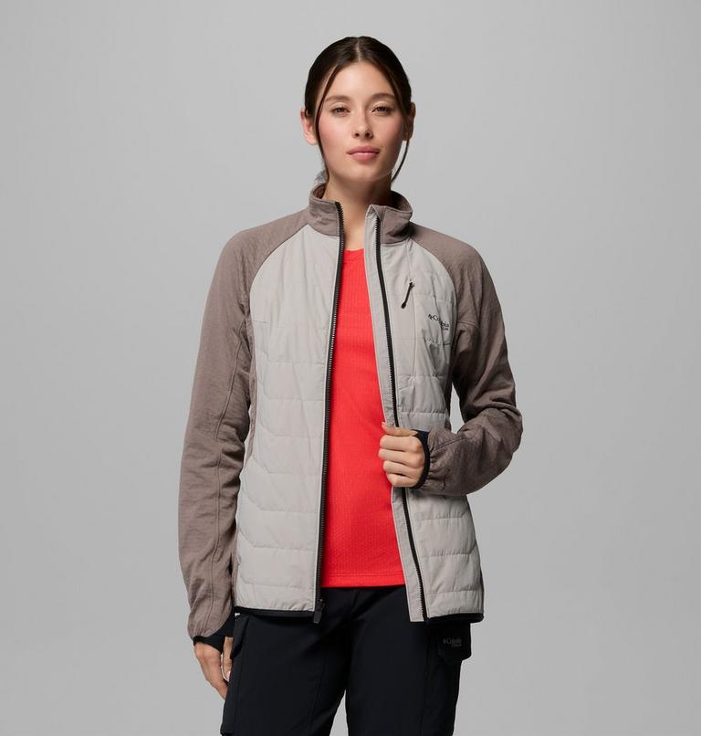 Women's Arctic Crest II Hybrid Fleece Jacket, Color: Flint Grey, Iron, image 5