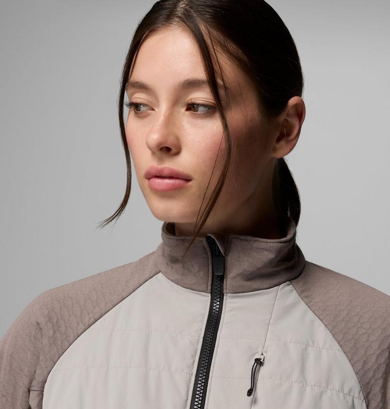 Women's Arctic Crest II Hybrid Fleece Jacket, Color: Flint Grey, Iron, image 7