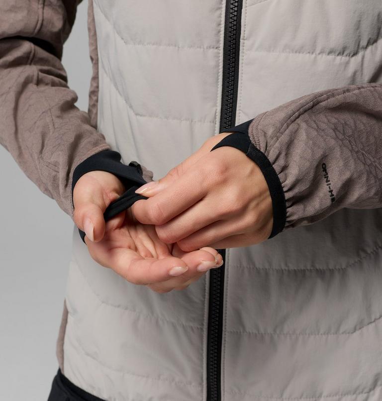 Women's Arctic Crest II Hybrid Fleece Jacket, Color: Flint Grey, Iron, image 8