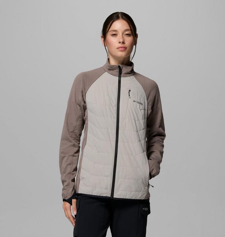 Women's Arctic Crest II Hybrid Fleece Jacket, Color: Flint Grey, Iron, image 1