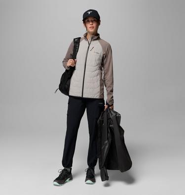 Women's Arctic Crest II Hybrid Fleece Jacket, Color: Flint Grey, Iron, image 2