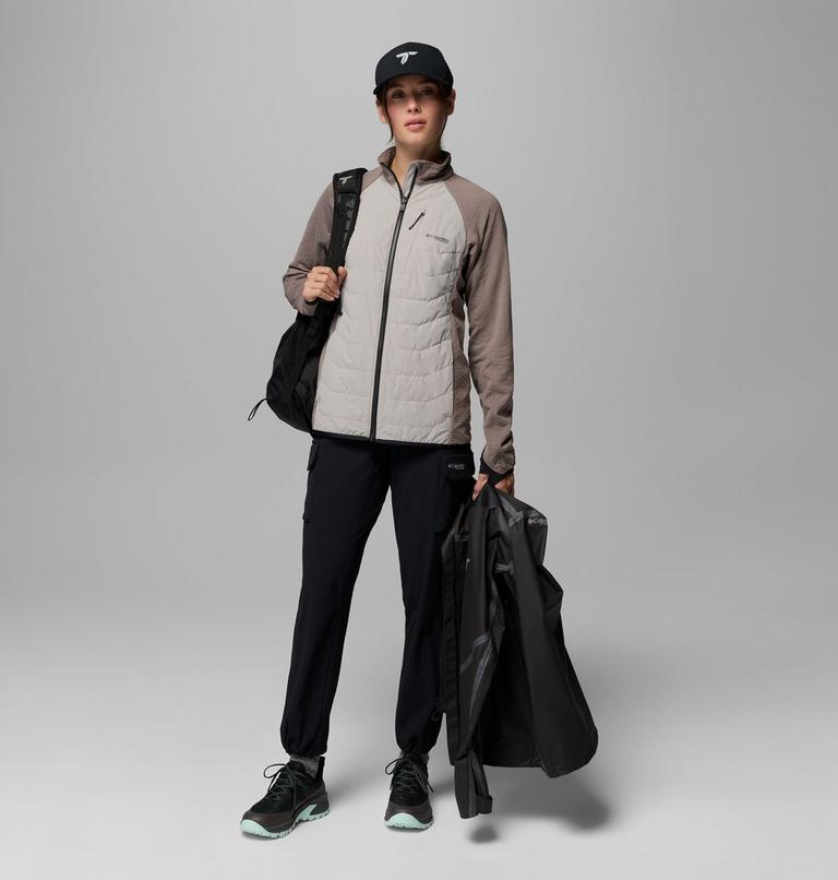 Women's Arctic Crest II Hybrid Fleece Jacket, Color: Flint Grey, Iron, image 2