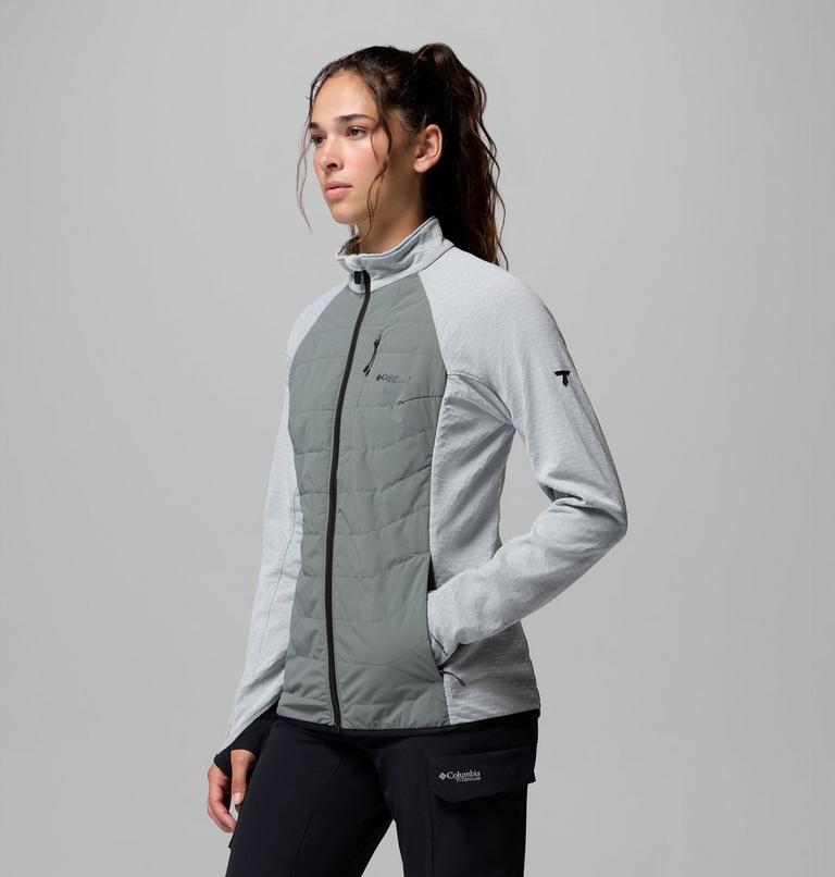 Women's Arctic Crest II Hybrid Fleece Jacket, Color: Sedona Sage, Tea Light, image 4