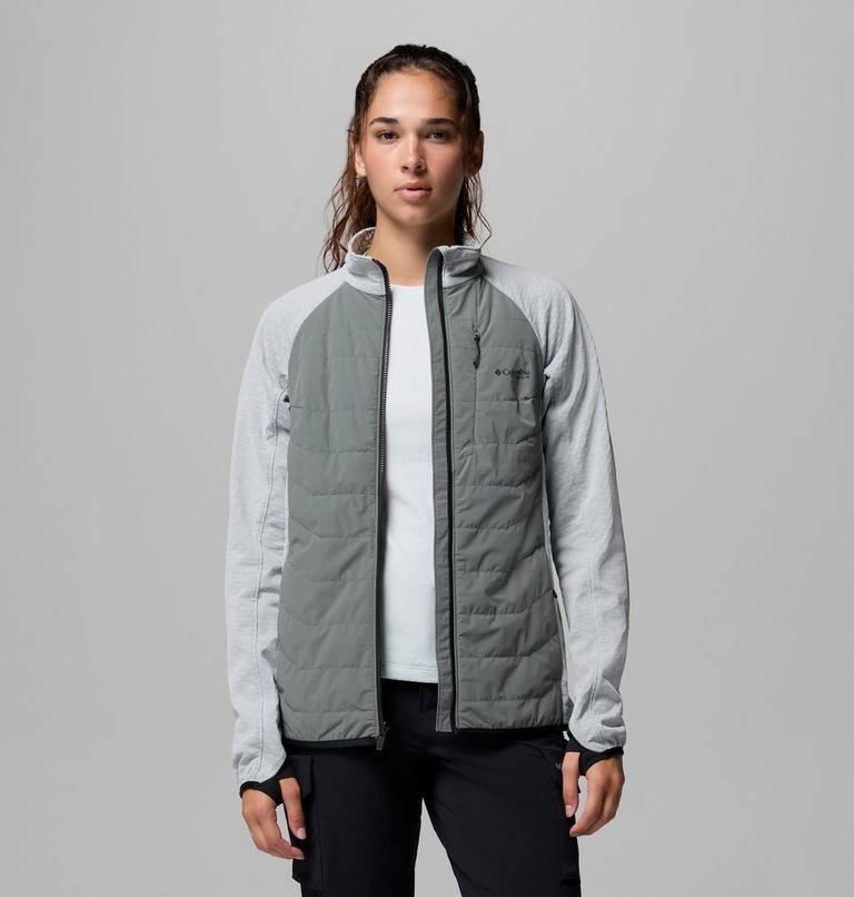 Women's Arctic Crest II Hybrid Fleece Jacket, Color: Sedona Sage, Tea Light, image 5
