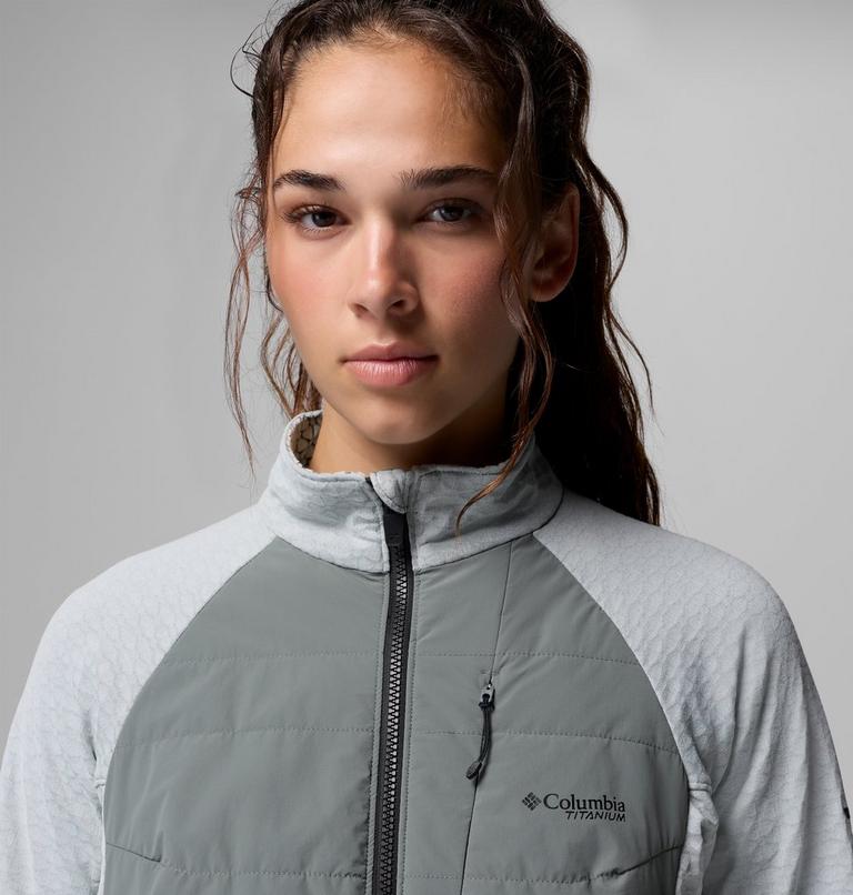 Women's Arctic Crest II Hybrid Fleece Jacket, Color: Sedona Sage, Tea Light, image 7
