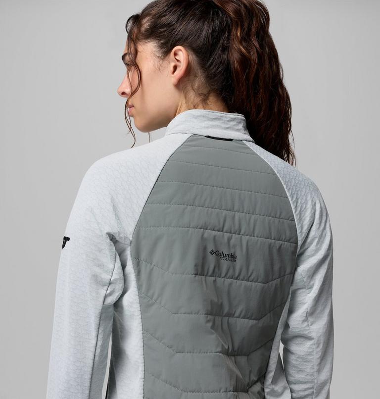 Women's Arctic Crest II Hybrid Fleece Jacket, Color: Sedona Sage, Tea Light, image 8
