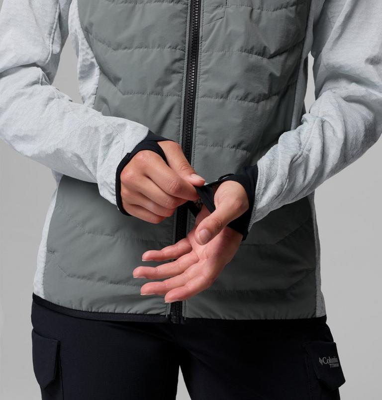 Women's Arctic Crest II Hybrid Fleece Jacket, Color: Sedona Sage, Tea Light, image 9