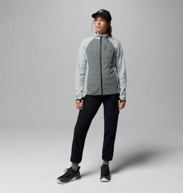 Women's Arctic Crest II Hybrid Fleece Jacket, Color: Sedona Sage, Tea Light, image 4