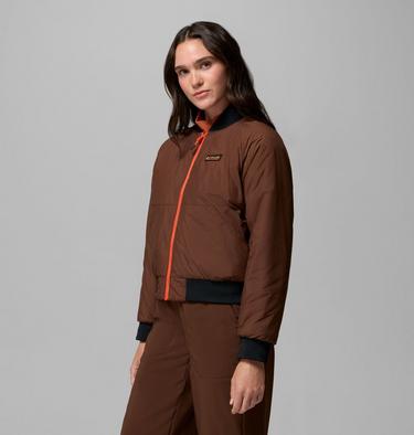 Blouson Bomber R&eacute;versible Sauvie Sky Femme, Color: Red Quartz, Tobacco, image 4
