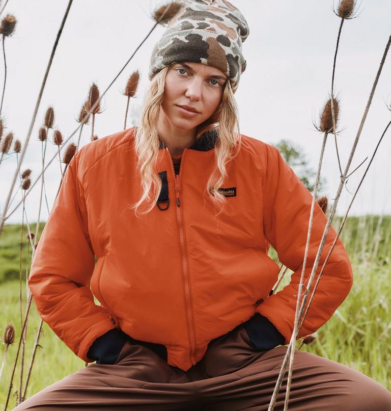 Women's Sauvie Sky Reversible Bomber Jacket, Color: Red Quartz, Tobacco, image 11