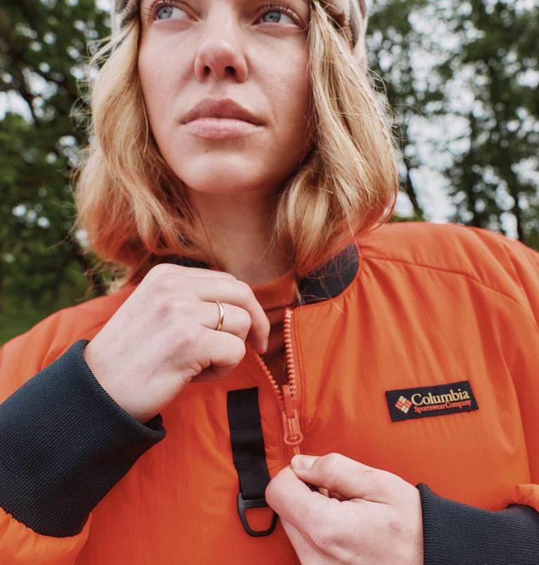 Women's Sauvie Sky Reversible Bomber Jacket, Color: Red Quartz, Tobacco, image 15