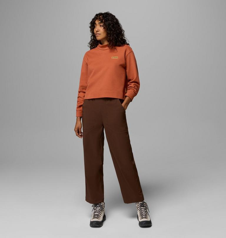 Women's Sauvie Sky Sweatshirt, Color: Teak Brown, image 2